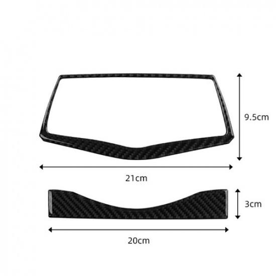 Carbon Fiber GPS Navigation Control Panel Cover Trim For Nissan 370Z 2009-