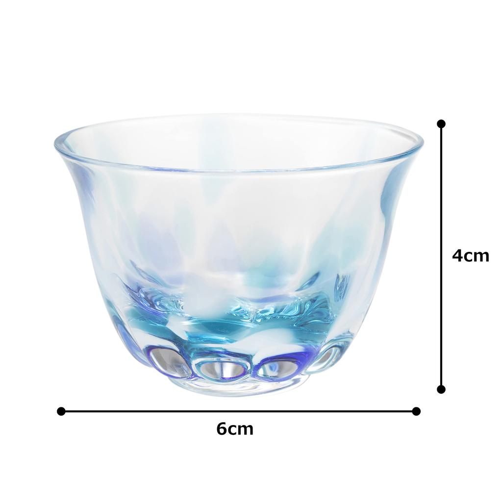 Mizusaki Glass Sake Cup, Approx. 45ml, A6022, Made in Japan, MKG-436022