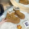 Women's Fashion Soft-Sole Winter Warm Fleece-Lined Snow Boots with Fleece Lining Short Boots, Slip-Resistant Casual Athletic Cotton Boots