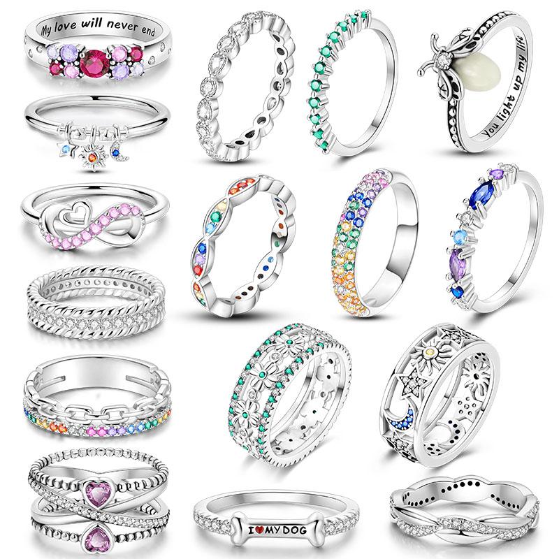 925 Silver Ring Firefly Heat Sar Original Finger Ring For Woman Jewelry Anniversary Gift