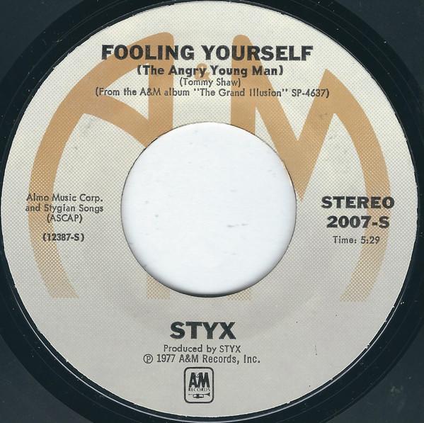 

7inch Record STYX - Fooling Yourself 2007S A&M Records 1978 US Rock Used