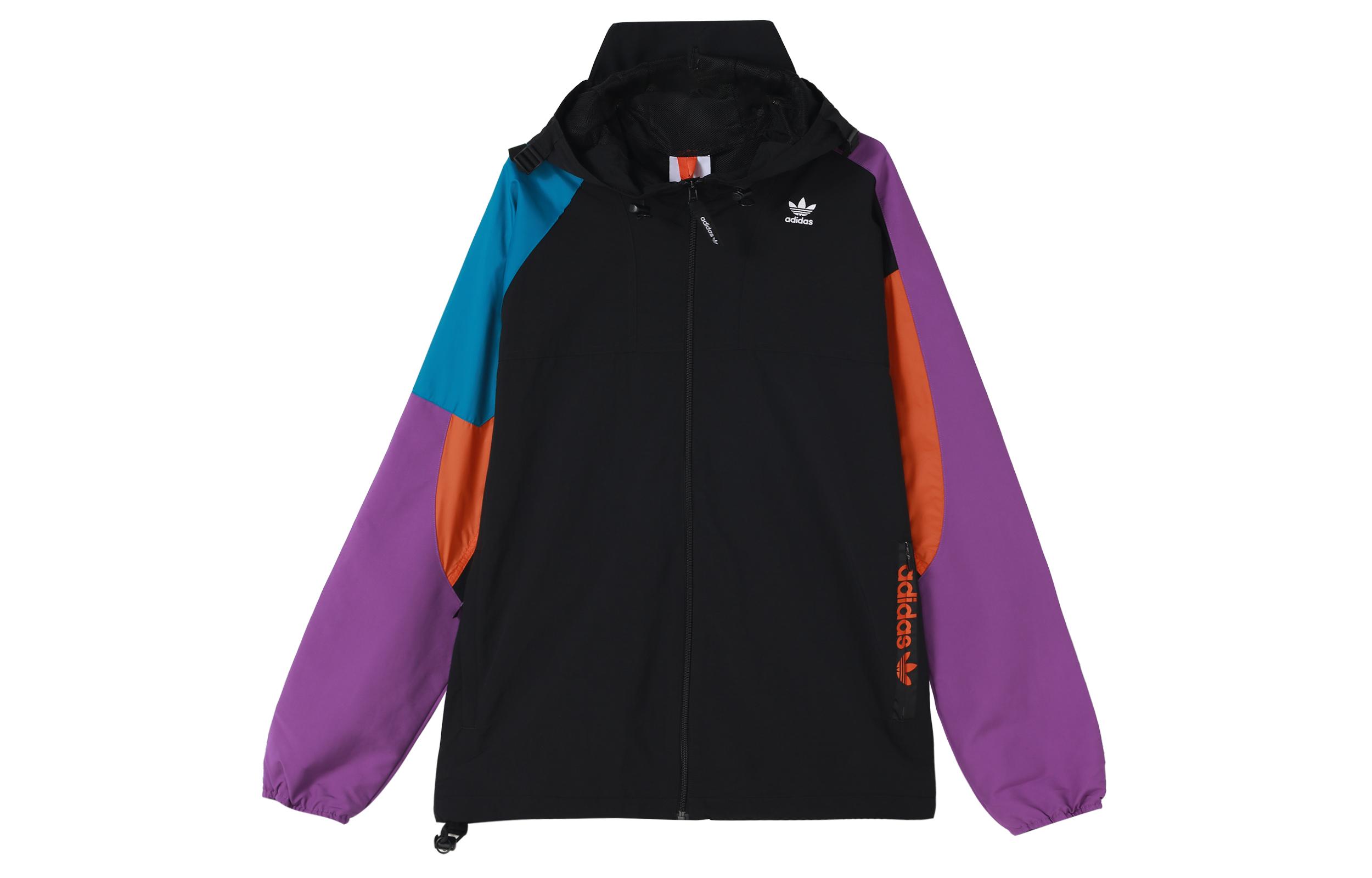 adidas originals Colorblock Athleisure Casual Sports Jacket Black GC8703 M