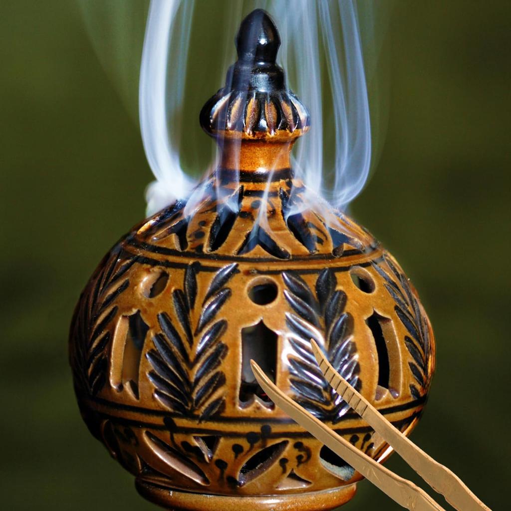 Cabilock Brass Incense Tongs, Church Incense Burner, Backflow Incense Burner Tweezers, Charcoal Tweezers, Incense Charcoal Tongs, Charcoal Clips,