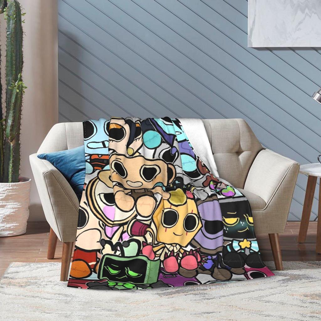 Tecknad Dandy Astros Dandys Värld Spelfilt Multi-storlek Mjuk Luddig Plysch Pläd för Soffa Soffa och Säng