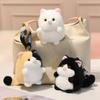 Soft Material Cat Plush Keychain Chubby Design Plush Cat Keychain Cat Plush Pendant  Backpack Decor