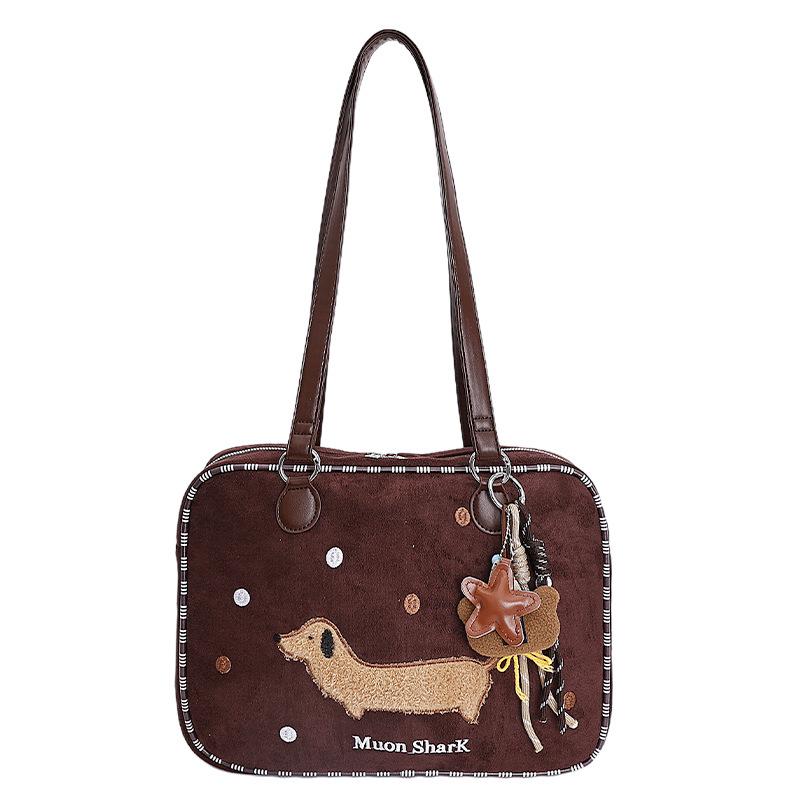 2025 Милый и Универсальный Женский Рюкзак Большой Вместимости - Корейский Стиль Осенне-Зимняя Мода Without Pendant