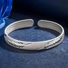 Fashionable Silver Leaf Open Bangle for Students & Best Friends