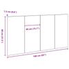 Bed Headboard In Black Oak Look 160 X 1.5 X 80.5 Cm