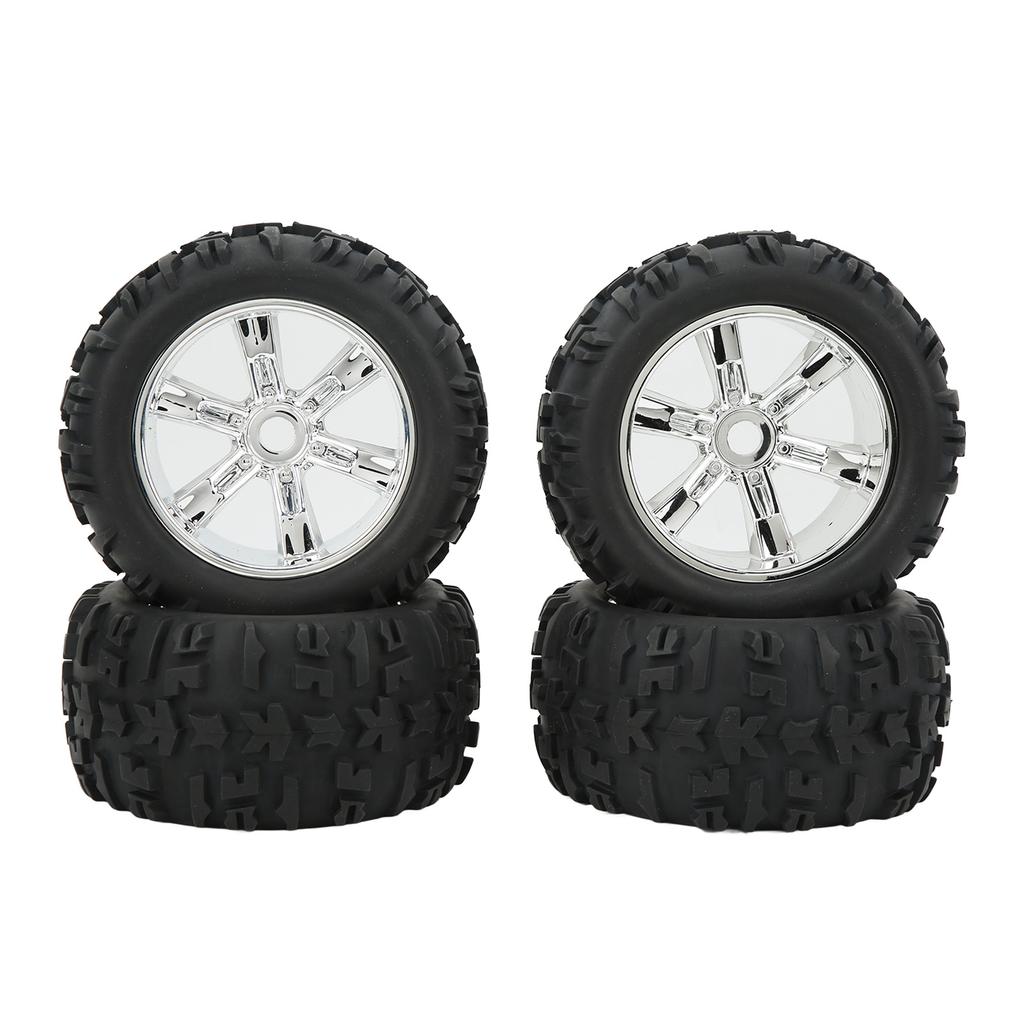 4PCS RC Rubber Tires Strong Cushioning Wear Resistant Replacement Rubber Tires for Traxxas Maxx