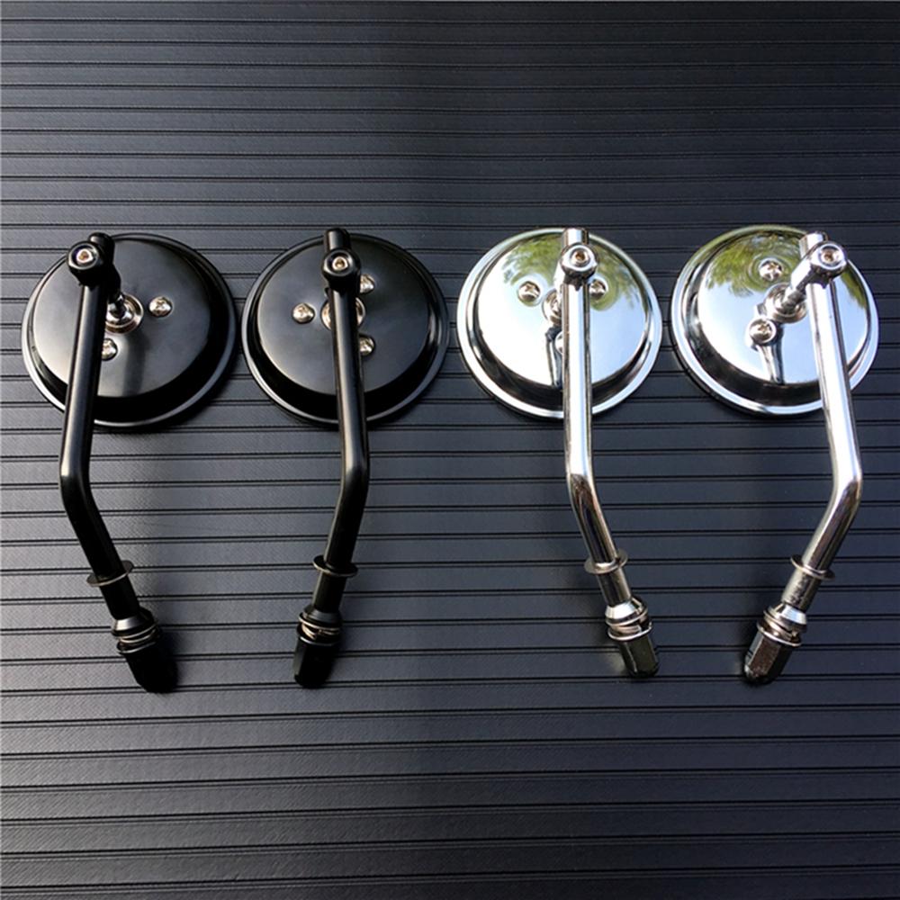 Černé motocyklové zrcátko zúžené s krátkým představcem boční zpětná zrcátka pro Harley Sportster XL 883 1200 Heritage Softail Fatboy