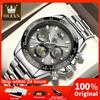 OLEVS 6654 Mens Watch Original Luxury Brand Multifunctional Chronograph Mechanical Sports Wristwatch Waterproof Watch For Men