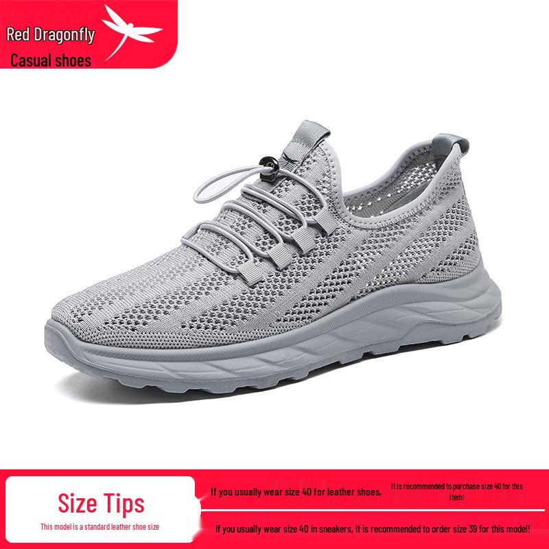 Red Dragonfly Men s Breathable Summer Mesh Casual Sports Shoes 40