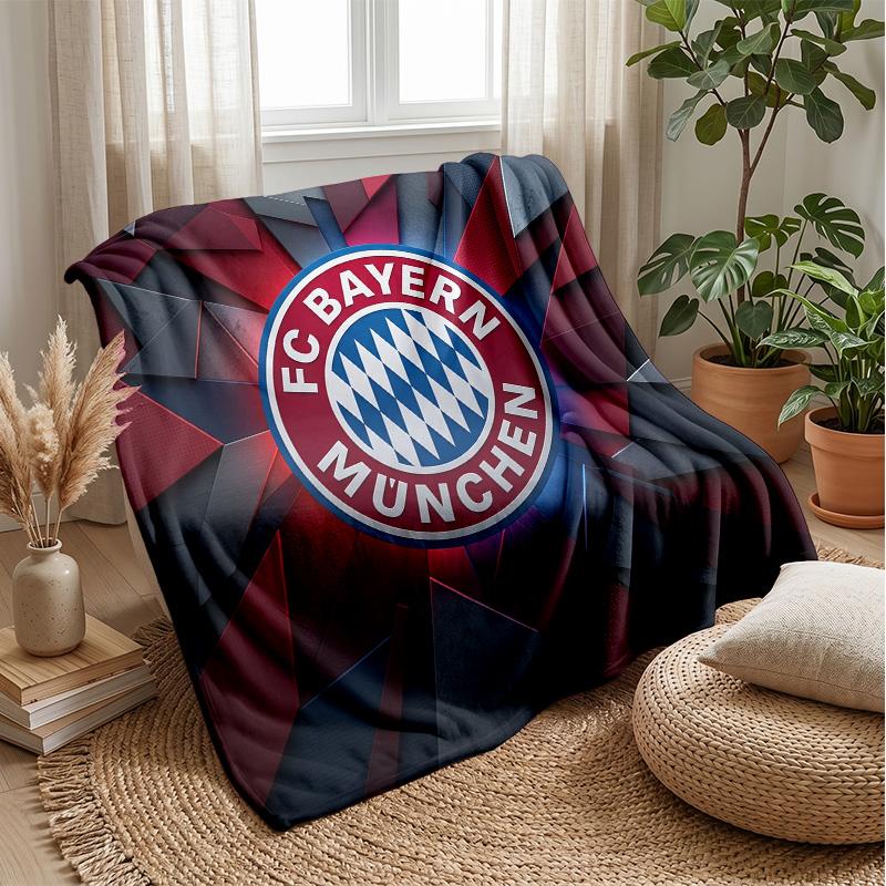 Bayern Munich Theme Blanket Soft Flannel Blanket Plush Throw Blanket Cozy Sofa Bed Blanket for Home Decor