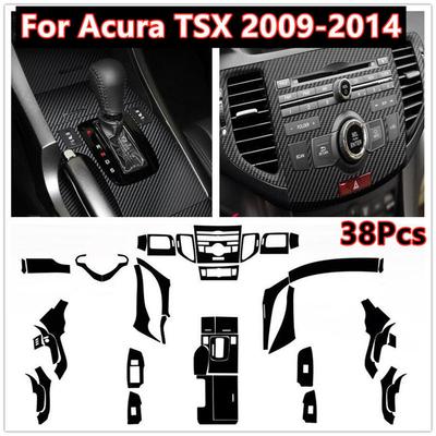 38 Decorative Carbon Fiber Stickers for the Interior of the Car Acura Tsx 2009-2014