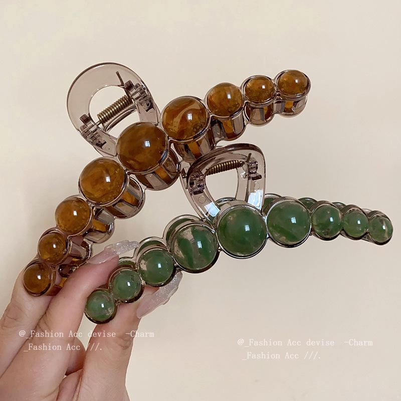 Korean Resin Hair Clip: Luxury Shark Claw for Elegant Updos