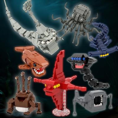 2026 Creative Bloop Sea Monster &Eater Bloop Gran Maja& Leviathan Sea Monsters Building Blocks Toy for Abstract Collectible Gift