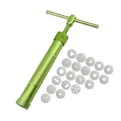 Wyciskarka do gliny z 20 końcówkami Wyciskarka do mas cukrowych Nóż do gliny Praska do fondantów Zestaw narzędzi do dekorowania ciast Zestaw narzędzi z obrotową formą