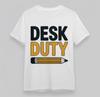 Men's Oversize T-Shirt With Desk Duty Typography Graphic Unisex Cotton Soft Tops