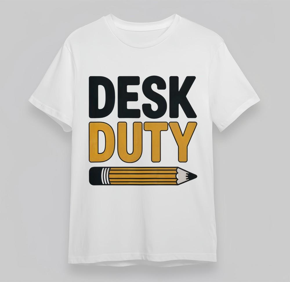 

Men s Oversize T-Shirt With Desk Duty Typography Graphic Unisex Cotton Soft Tops 3XL
