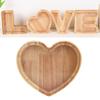 Heart Shaped Storage Box Transparent Acrylic Panel Wooden Display Case for Jewelry Coin Saving 20x18