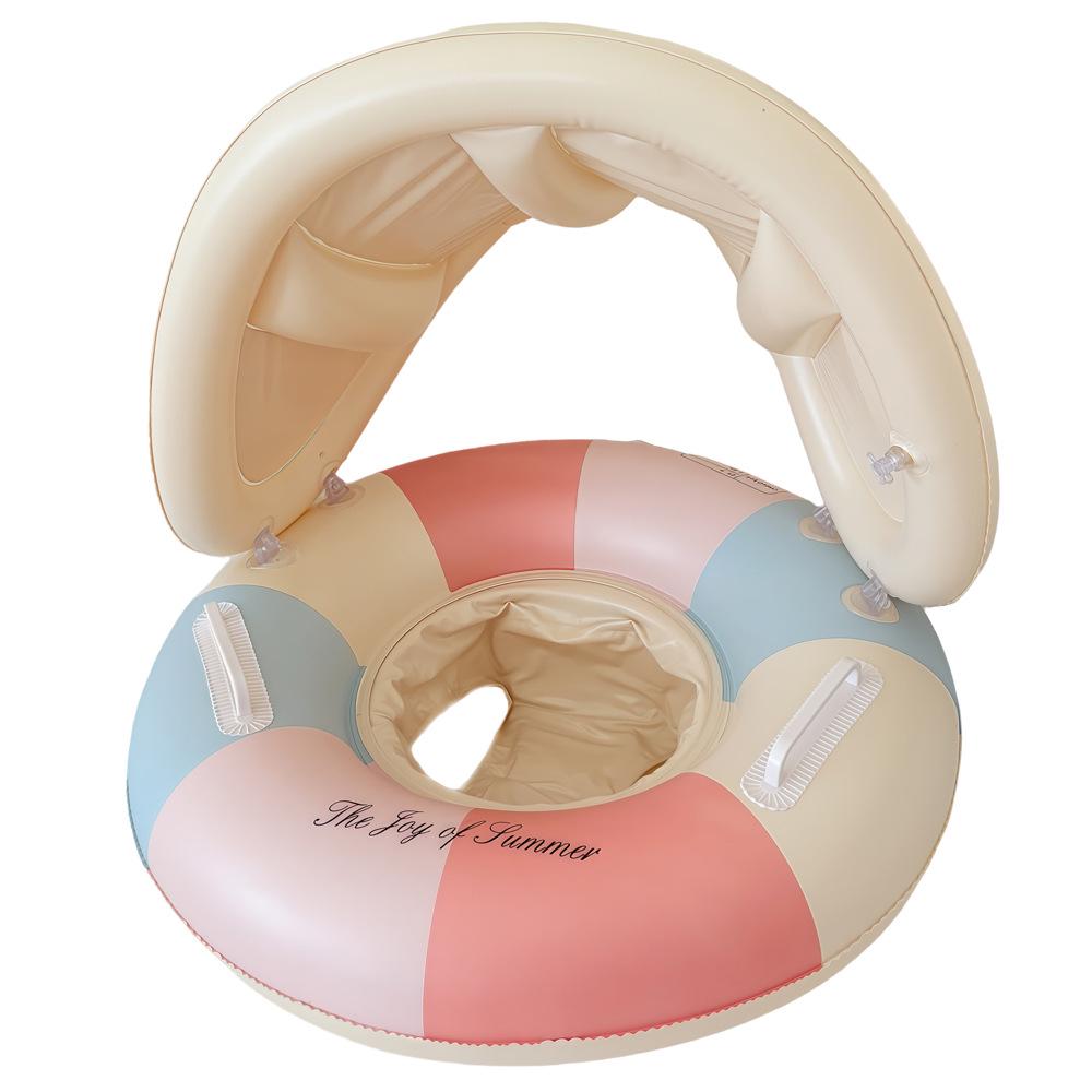 Xiao Lv Inflatable Baby Swim Ring with Removable Sunshade Canopy