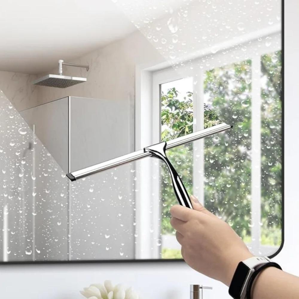 Non-slip Handle T Shape Glass Wiper with Hook Windshield Scraper Durable Shower Squeegee  Bathroom