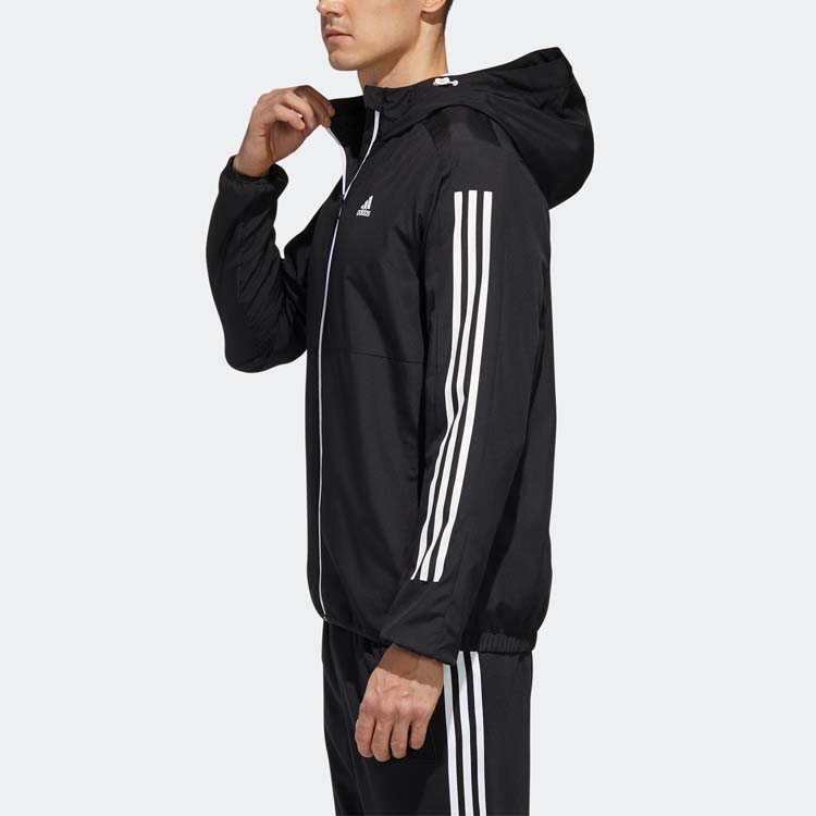 Adidas Mh Wb 3s Logo Hoodie Casual Sport Jacket Autumn International Edition Men Jackets Black GF3962