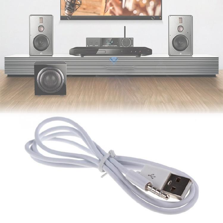 Durability 1M USB Audios Cable Compatible for Devices Data Transfer Charger Cable Male Auxs Audios to USB Cord