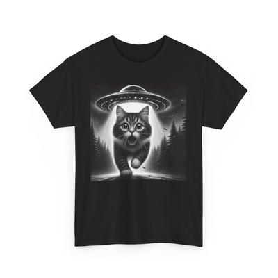 Katzenentführung T-Shirt | UFO-Erkundungs-T-Shirt | Alien-Tee für Galaxien-Liebhaber