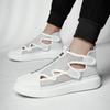 2025 summer new thin men's shoes ins trendy mesh open-toed breathable sandals soft-soled slippers little white shoes