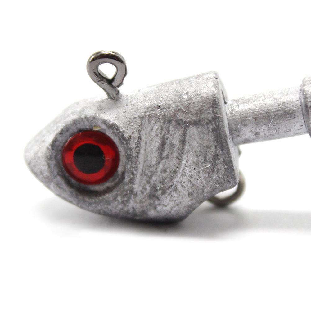 6Pcs Jig Heads Fishing Hooks with 3D Eye Ball 14g Beak Bait Holder Hooks Soft Bait Jig Fish Hooks Fishing Jigs