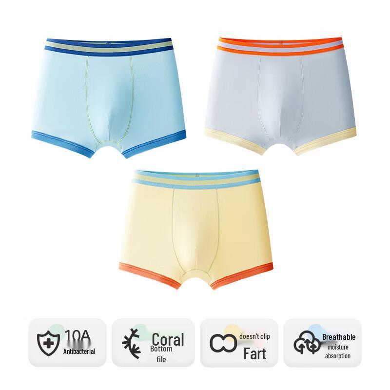 Yingbolun Boys' Modal Cotton Antibacterial Boxer Briefs 3-Pack