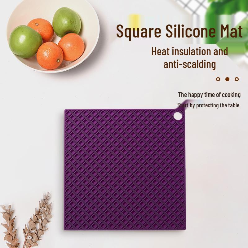 Honeycomb Silicone Placemats: Heat-Resistant, Non-Slip, Easy-to-Clean, Quadrilateral Kitchen Table Mats.