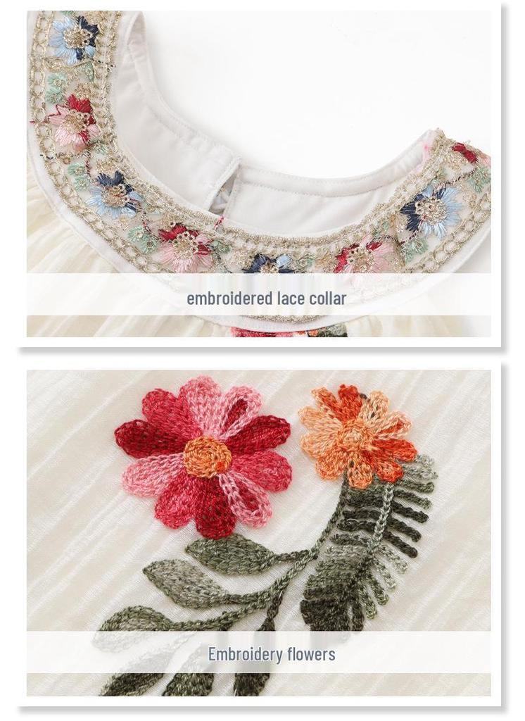 Korean Mother-Daughter Cotton Midi Dresses - Stylish Short Sleeve Summer Print