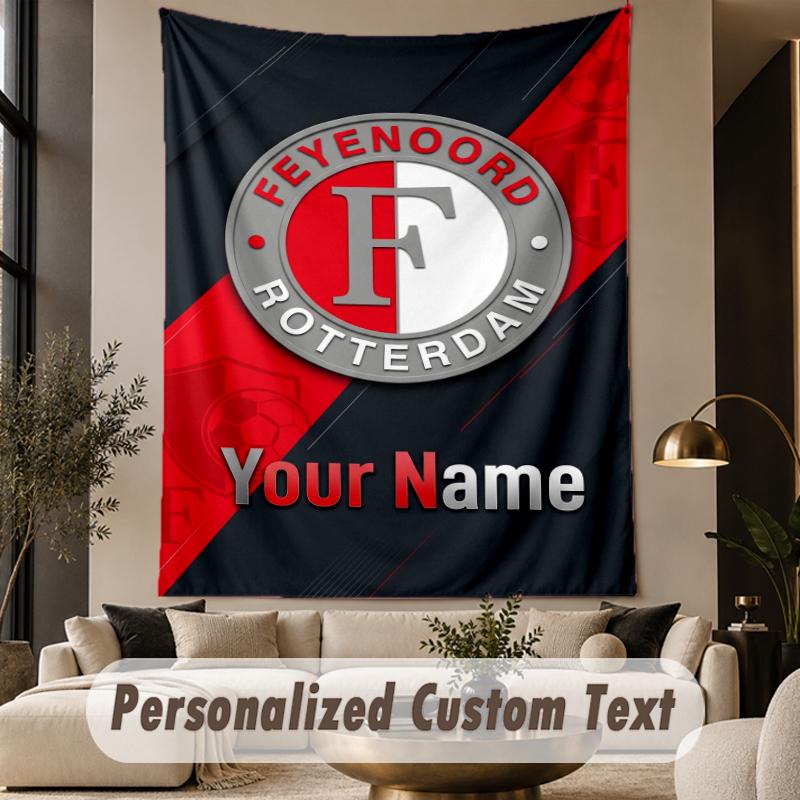 Custom Text Tapestry Feyenoord Print Wall Tapestry Indoor Living Room Wall Decor