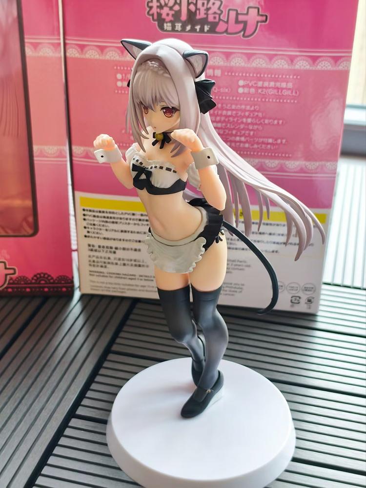 Replica Ver Tsukihime A Piece Of Blue Glass Moon Sakurakoji Luna 16 Scale Figure Cat Ear Maid Ver Desktop Ornament Pvc Material