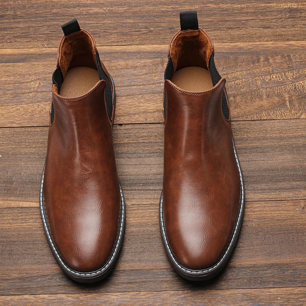 40~46 Men Chelsea Boots Brand Retro Comfortable Fashion Men Boots
