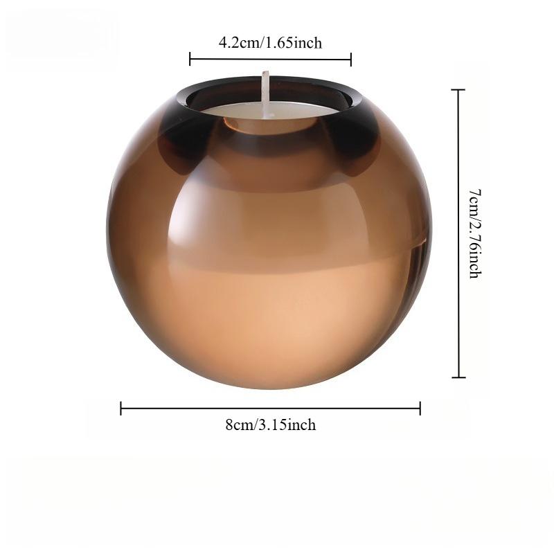 K9 Crystal Glass Tealight Candle Holder Geometric Faces Crystal Ball Clear Candlesticks Candlelight Dinner Romantic Decoration