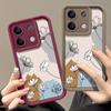 For Xiaomi 14t 13t Poco X6 F6 X5 Pro Redmi Note 14 13 12 11 10 Pro Line Flower Pattern Shockproof Silicone Soft Lens Protection Anti-Fall Case