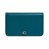 Card Case 13 Solid Color Buckle Closure Open Pocket Cow Leather Coin Purse Card Holder Mini Women's Dark Tortoise