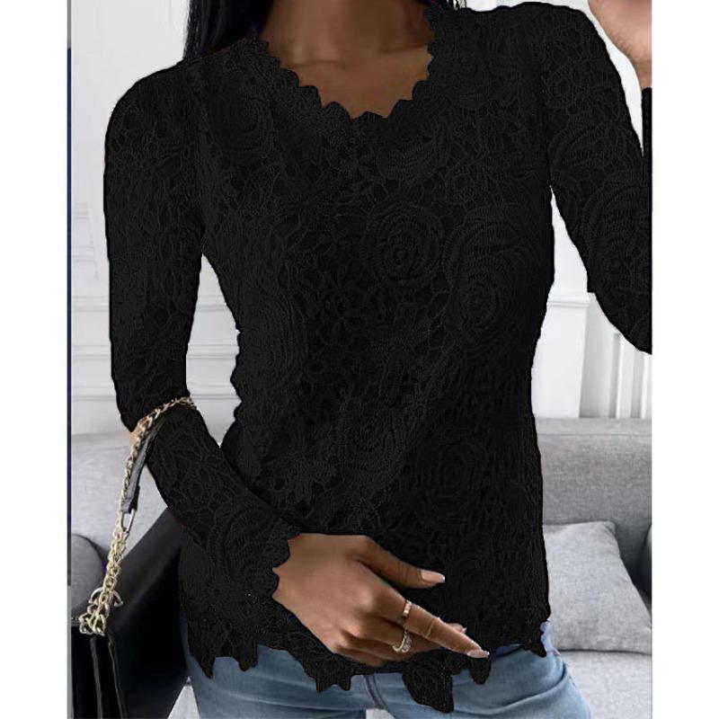 Women's Fall/Winter Lace Long-Sleeve Top
