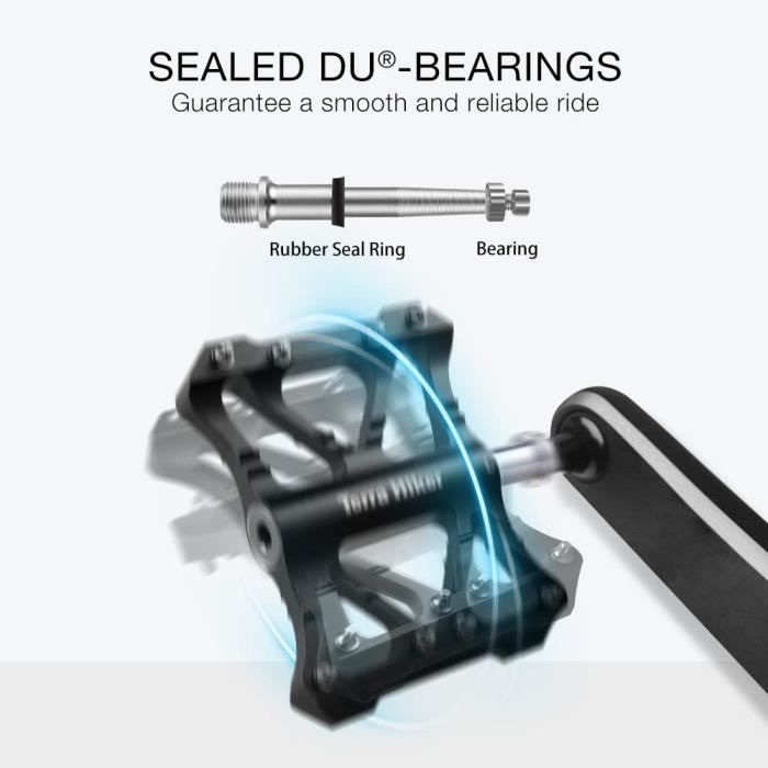Mountain Bike Pedals - Flat Pedals - Aluminum Alloy - Lightweight - Robust