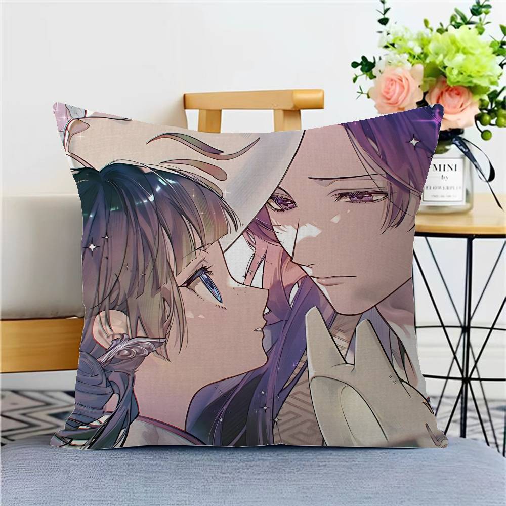 Anime Apothecary Diaries  Cushion Cover Car Throw Pillow Case For Sofa Car Christmas Gift 40x40cm 45x45cm