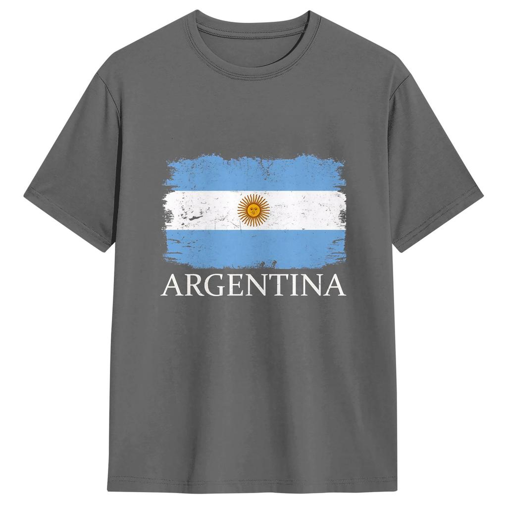 Argentina Flag Unisex T Shirt Fashion Tees Short Sleeve Round Collar Tshirts Cotton New Arrival Tops