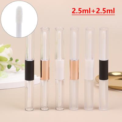 Διπλή Κεφαλή Διαφανές Άδειο Σωληνάριο Μάσκαρα με Βουρτσάκι DIY Σωληνάριο Eyeliner Συσκευασία Φιαλιδίου Lip Gloss Φιαλίδιο Δοχείο Καλλυντικών Βλεφαρίδων