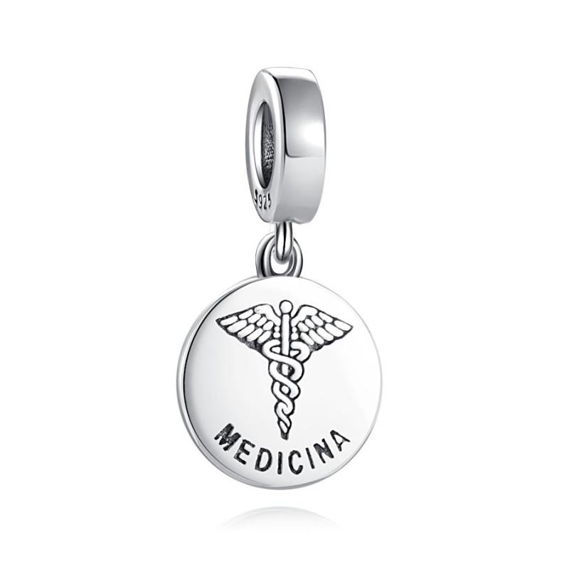 New 925 Silver Medical Legal Psychology Pendant Beads Suitable for Original Bracelets DIY Jewelry Nurse Doctor Lawyer Gifts