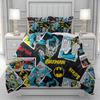 Capa de Edredom do Super-Herói Batman homens mulheres/Crianças KID Estampado Desenho Animado Disney Conjunto de Roupa de Cama Colcha Cama Macio