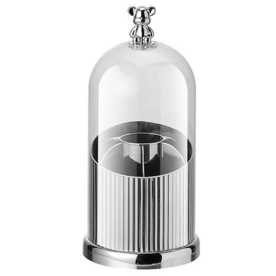 Makeup Brush Storage Bucket Large Capacity 7-Grids Design Dustproof Transparent Cosmetic Storage Box Organizer