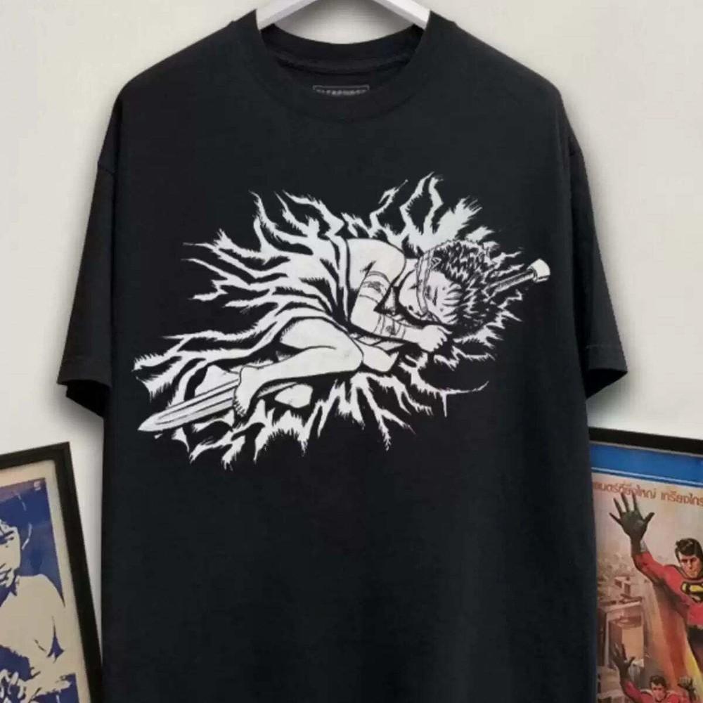 

Berserk Young Guts Graphic Retro Black Unisex Tshirt Reprint S5XL KH13775 Unisex T-Shirt XXXL