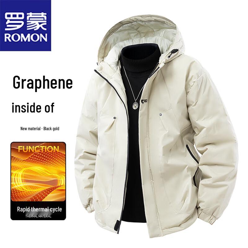

ROMON Men s Winter Waterproof Hooded Padded Jacket XL